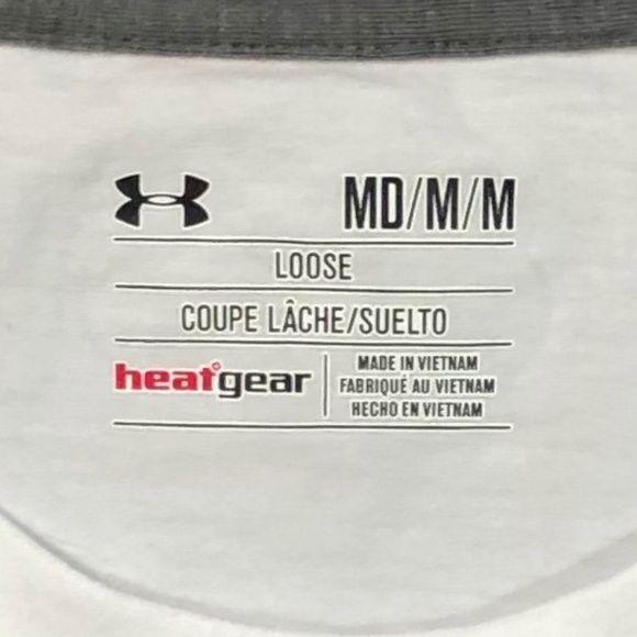 Under Armour Shirts Mens White Under Armour Short Sleeve Tee Size M
